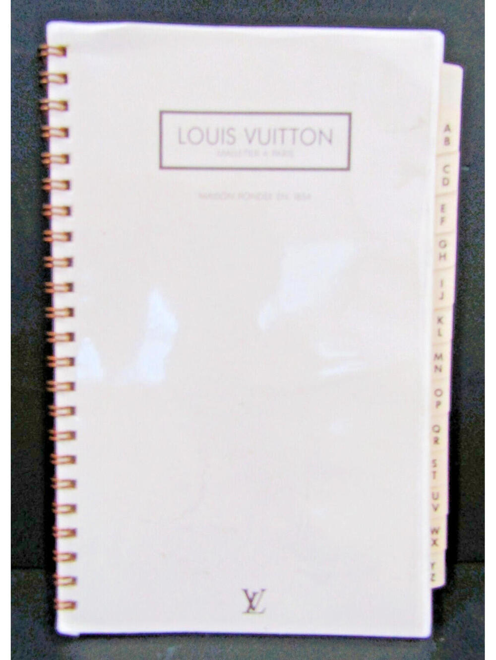 Vintage Unused Louis Vuitton Malletier A Paris Spiral Bound Address Book